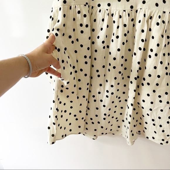 Madewell Lightspun Ruffle-Sleeve Babydoll Dress in Dot Toss - Picture 6 of 16